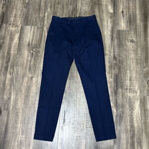 Wallace & Barnes Men's Dress Pants Size 28 Navy Blue Classic Fit Formal